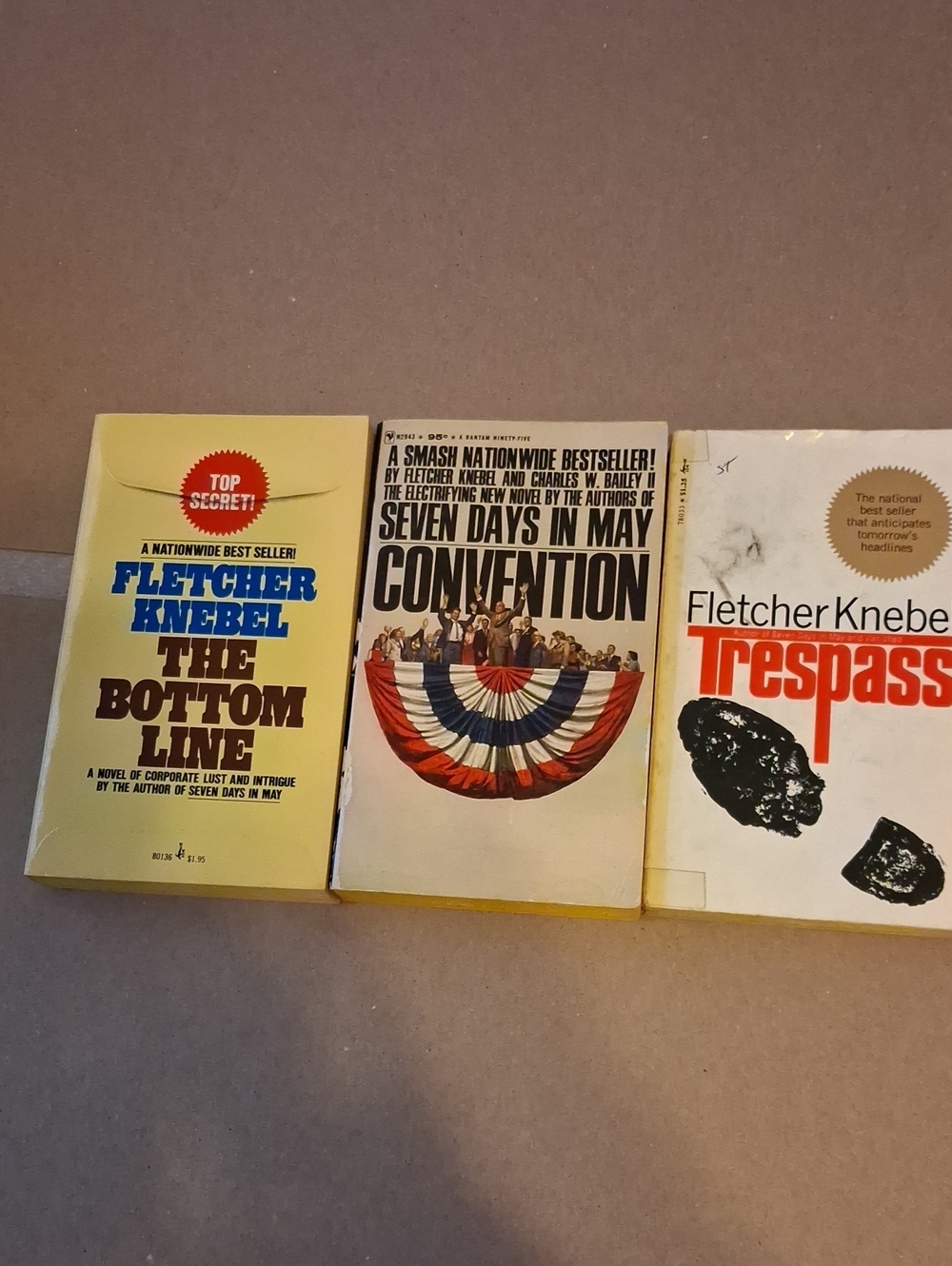 3 Paperback Books By Fletcher Knebel